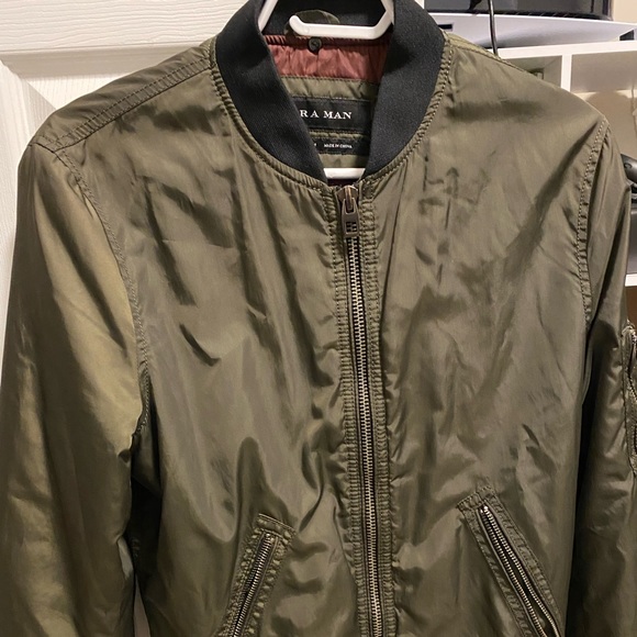 Small Zara Bomber Jacket Olive Green - Picture 1 of 1